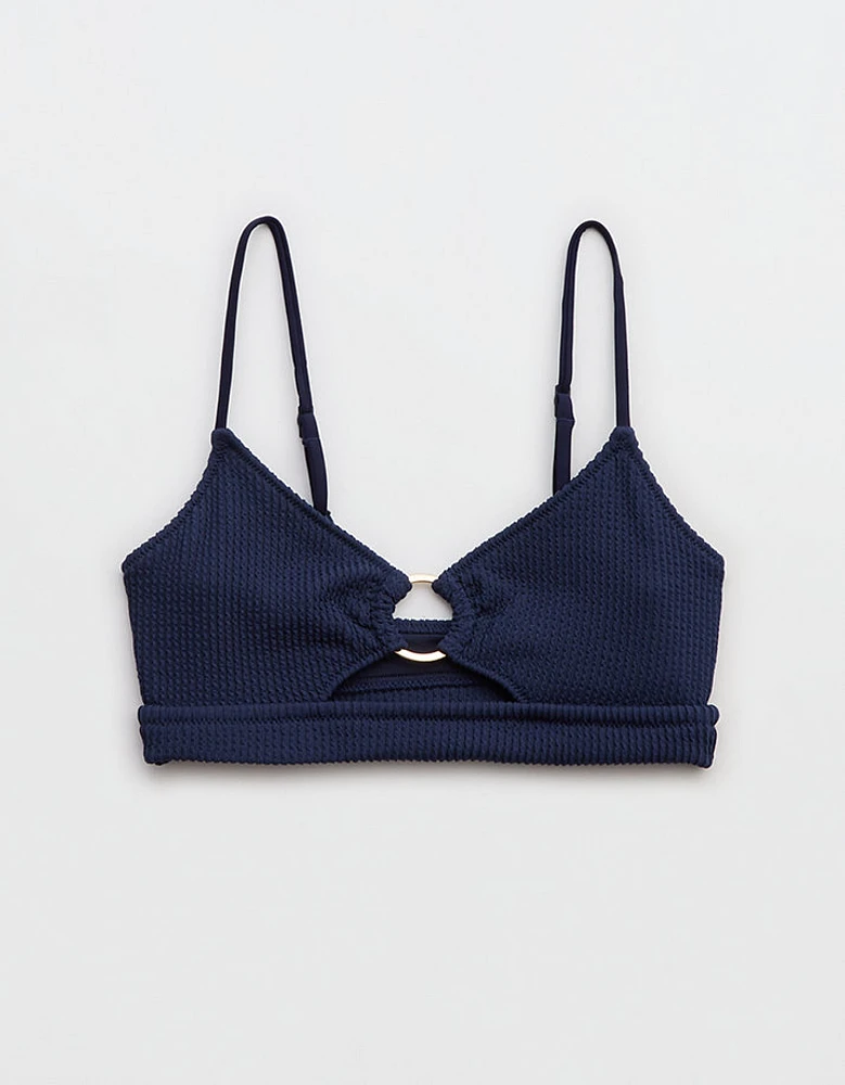 Aerie Crinkle Scoop Cutout Bikini Top