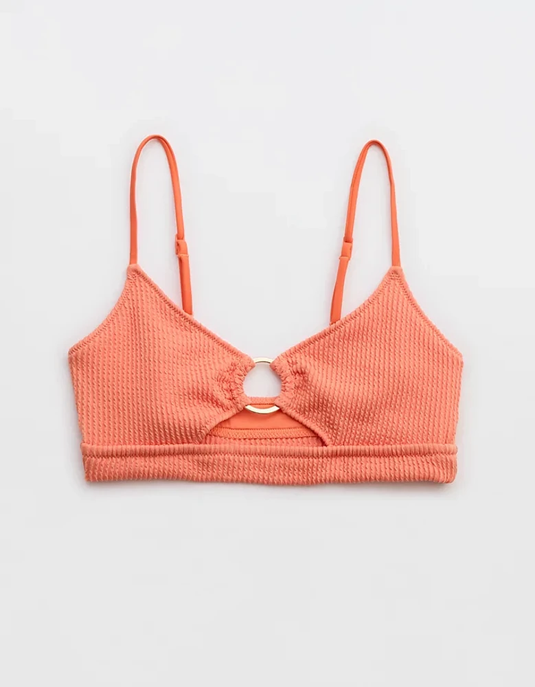 Aerie Crinkle Scoop Cutout Bikini Top