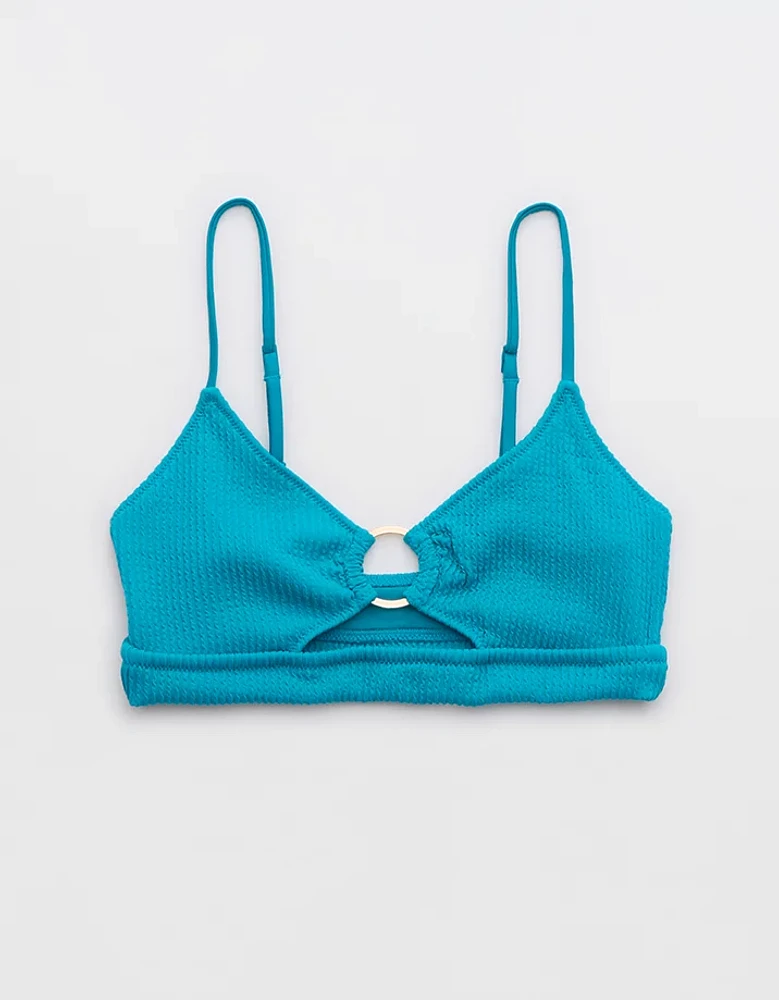 Aerie Crinkle Scoop Cutout Bikini Top