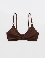 Aerie Beach Babe Shine Rib Voop Bikini Top