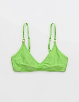 Aerie Beach Babe Shine Rib Voop Bikini Top