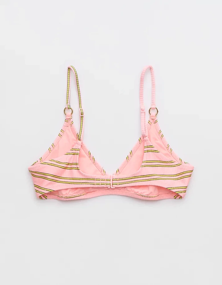 Aerie Beach Babe Shine Rib Voop Bikini Top