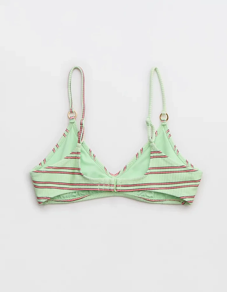 Aerie Beach Babe Shine Rib Voop Bikini Top