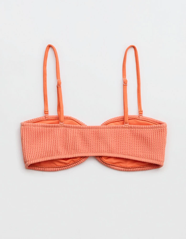 Aerie Crinkle Bandeau Bikini Top