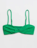 Aerie Shine Rib Bandeau Scoop Bikini Top