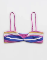 Aerie Shine Rib Bandeau Scoop Bikini Top