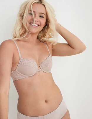 Aerie Real Happy Demi Lightly Lined Lace Bra