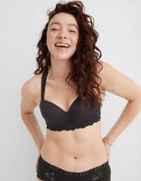 Aerie Real Happy Demi Lightly Lined Retro Lace Bra