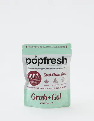 Popfresh Grab & Go Coconut Disinfecting Wipes