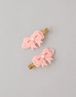 Bow Creaseless Hair Clip Set