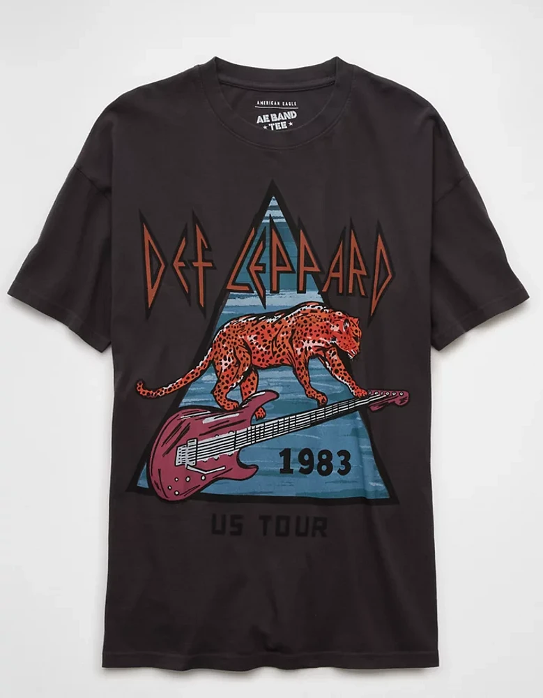 T-shirt surdimensionné à image Def Leppard AE