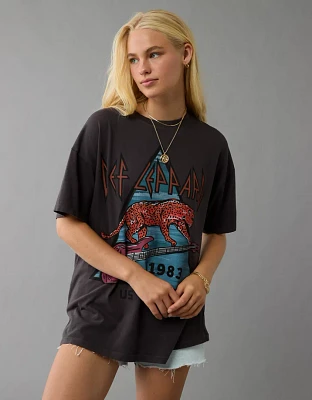 T-shirt surdimensionné à image Def Leppard AE