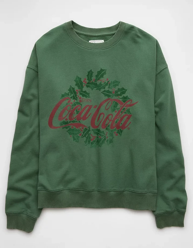 AE Holiday Coca-Cola Graphic Relaxed Crew Neck Sweatshirt