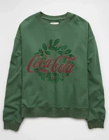 AE Holiday Coca-Cola Graphic Relaxed Crew Neck Sweatshirt