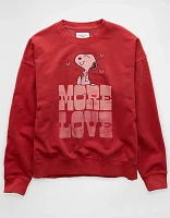 AE Valentine's Day Snoopy Graphic Relaxed Crew Neck Sweatshirt