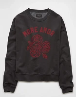 AE Valentine's Day Graphic Relaxed Crew Neck Sweatshirt