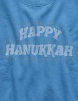 AE Hanukkah Graphic Relaxed Crew Neck Sweatshirt