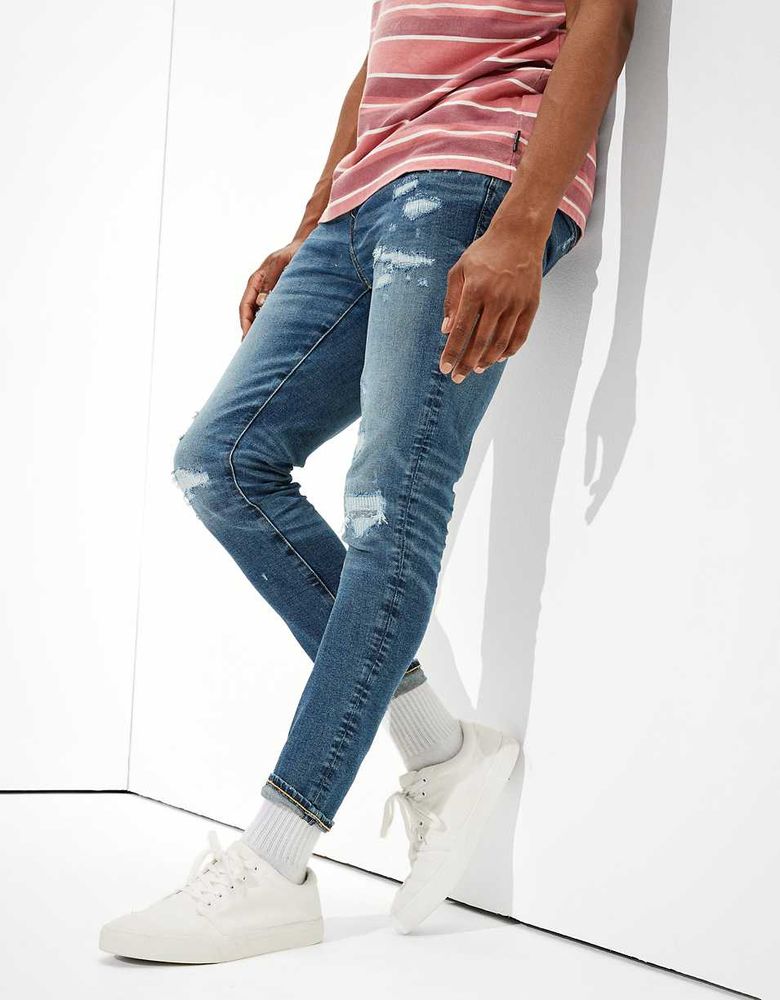 AE AirFlex+ Patched Skinny Cropped Jean