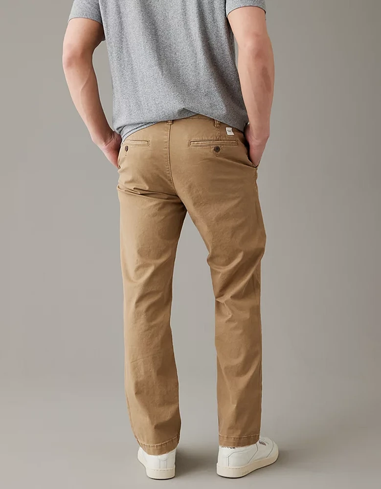 Pantalon kaki à jambe semi-évasée style déjà porté Flex AE