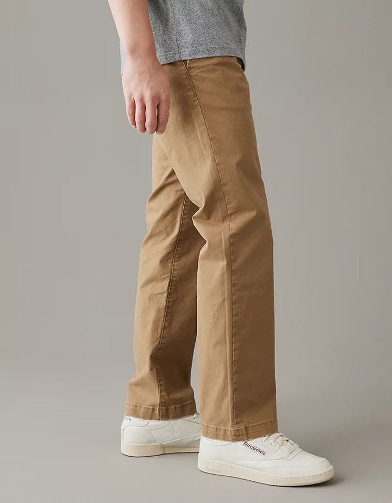 Pantalon kaki à jambe semi-évasée style déjà porté Flex AE