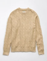 AE Crew Neck Cable Knit Sweater