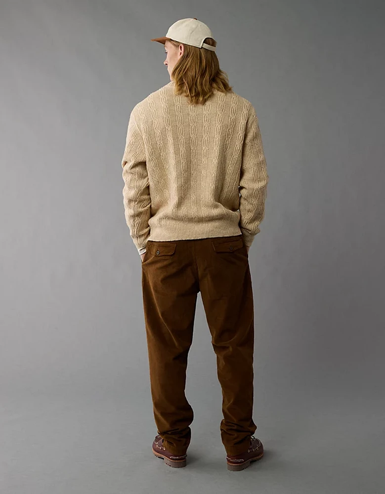 AE Crew Neck Cable Knit Sweater