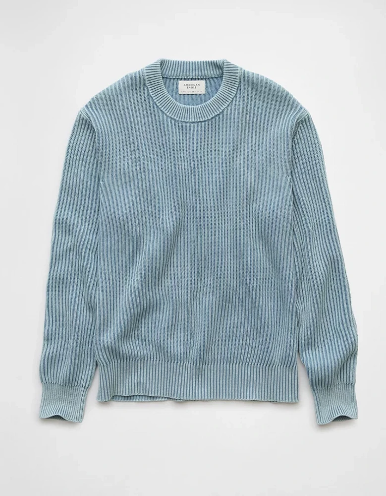 AE Shaker Stitch Crew Neck Sweater
