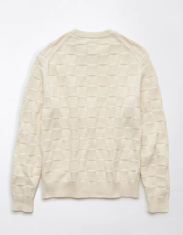 AE Checkerboard Crew Neck Sweater