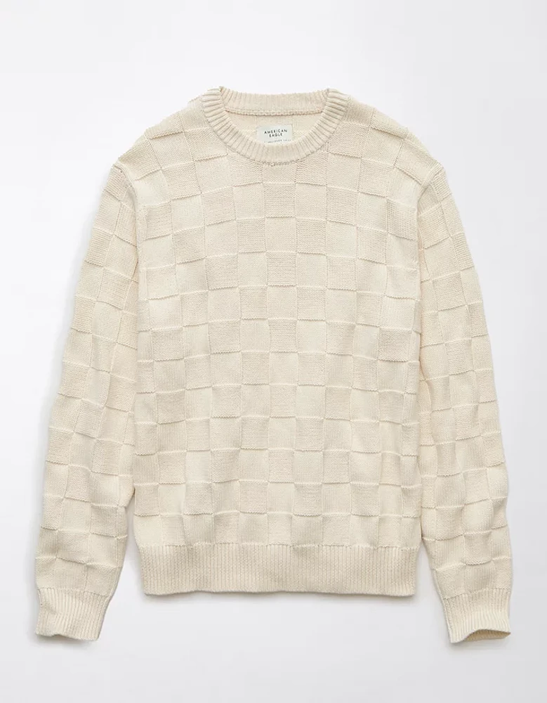 AE Checkerboard Crew Neck Sweater