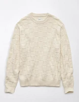 AE Checkerboard Crew Neck Sweater