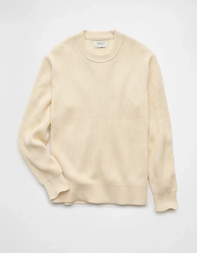 AE Shaker Stitch Crew Neck Sweater