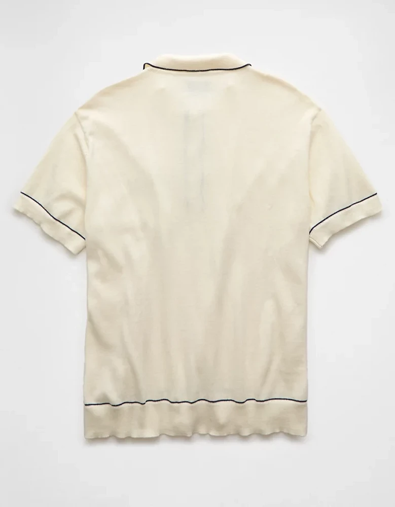 AE Weekend Tipped Sweater Polo Shirt