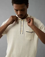 AE Weekend Tipped Sweater Polo Shirt