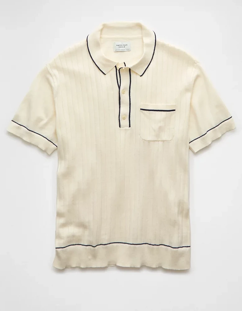 AE Weekend Tipped Sweater Polo Shirt
