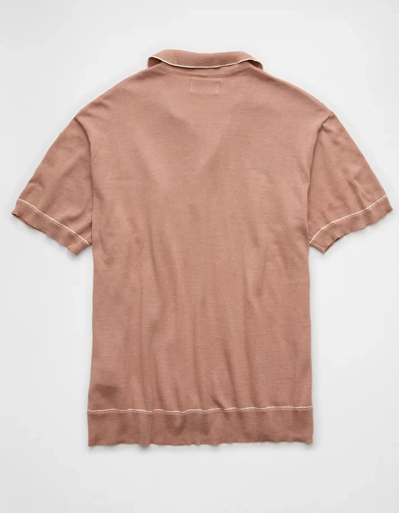 AE Weekend Tipped Sweater Polo Shirt