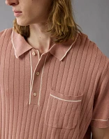 AE Weekend Tipped Sweater Polo Shirt
