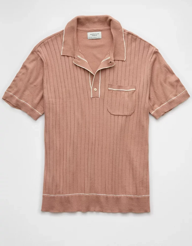 AE Weekend Tipped Sweater Polo Shirt