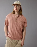 AE Weekend Tipped Sweater Polo Shirt