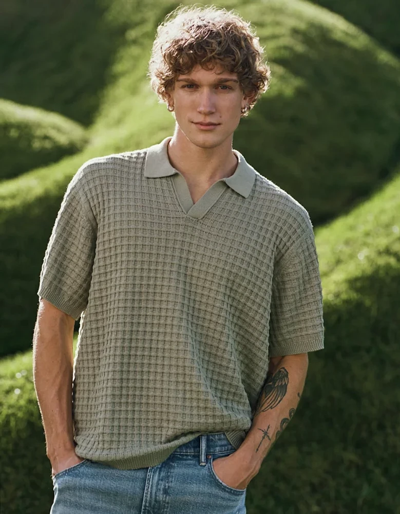 AE Weekend Sweater Polo Shirt