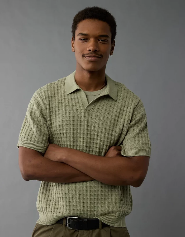 AE Weekend Sweater Polo Shirt