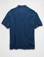 Chemise polo en tricot rayé boutonné Fin de semaine AE