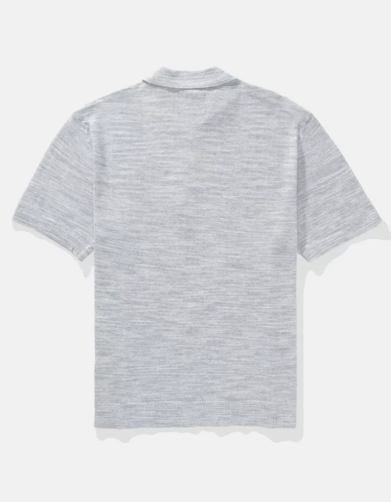 Polo en tricot teint par espacement AE