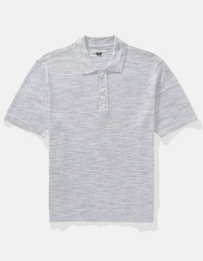 Polo en tricot teint par espacement AE