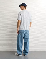 Polo en tricot teint par espacement AE
