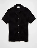 Chemise polo en tricot boutonnée et texturée Fin de semaine AE