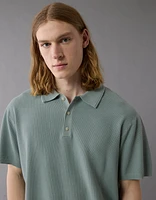 AE Weekend Washed Sweater Polo Shirt