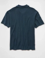AE Weekend Washed Sweater Polo Shirt
