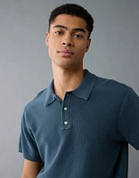 AE Weekend Washed Sweater Polo Shirt