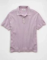 AE Weekend Washed Sweater Polo Shirt