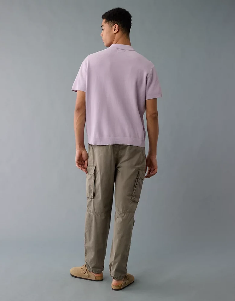 AE Weekend Washed Sweater Polo Shirt